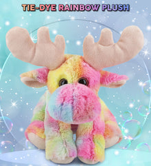 SUPER-SOFT PLUSH - RAINBOW FLOPPY MOOSE 9"