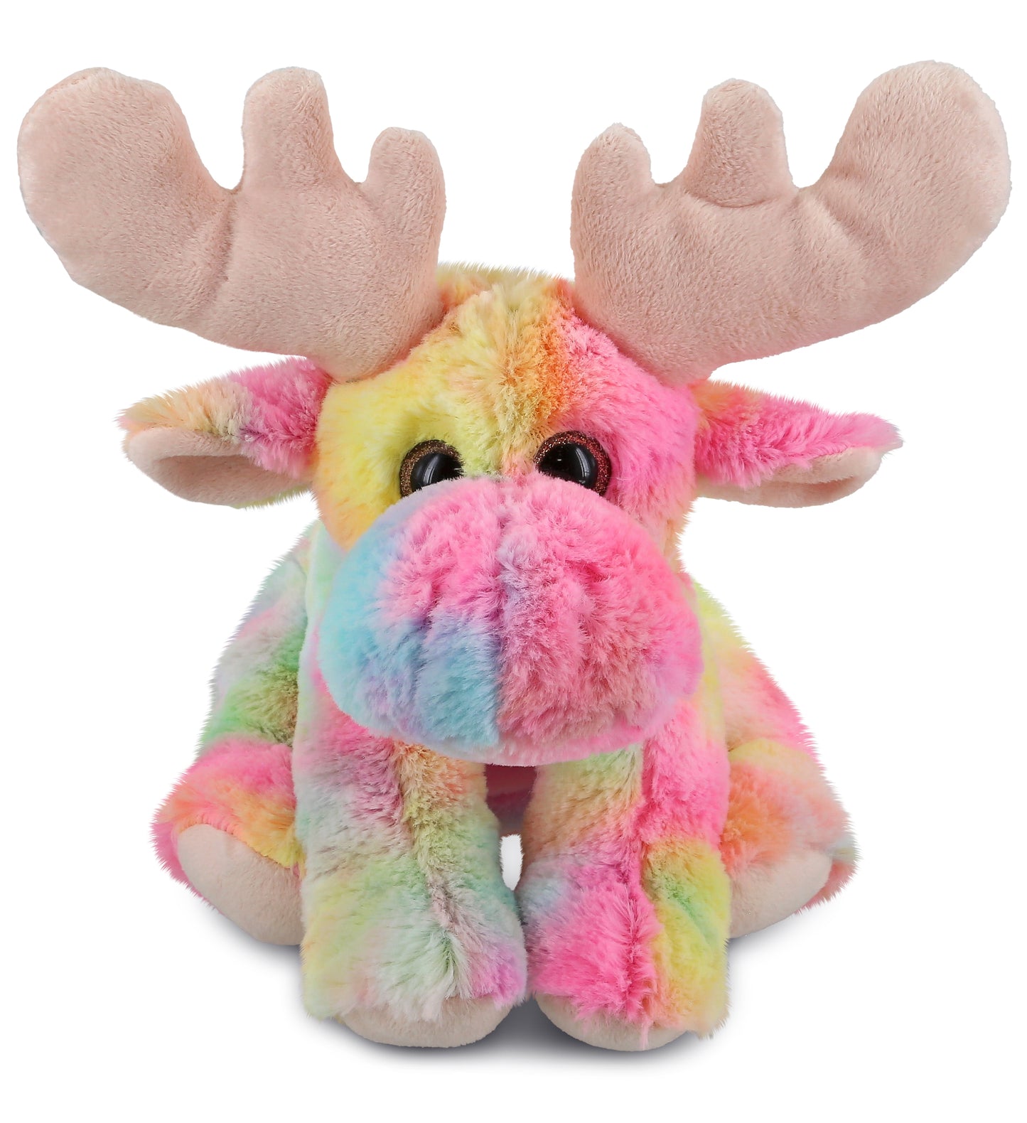 SUPER-SOFT PLUSH - RAINBOW FLOPPY MOOSE 9"