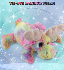 SUPER-SOFT PLUSH - RAINBOW LYING MOOSE 9.5"