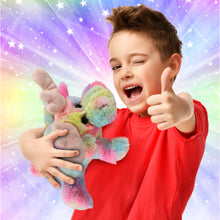 SUPER-SOFT PLUSH - RAINBOW LYING MOOSE 9.5"