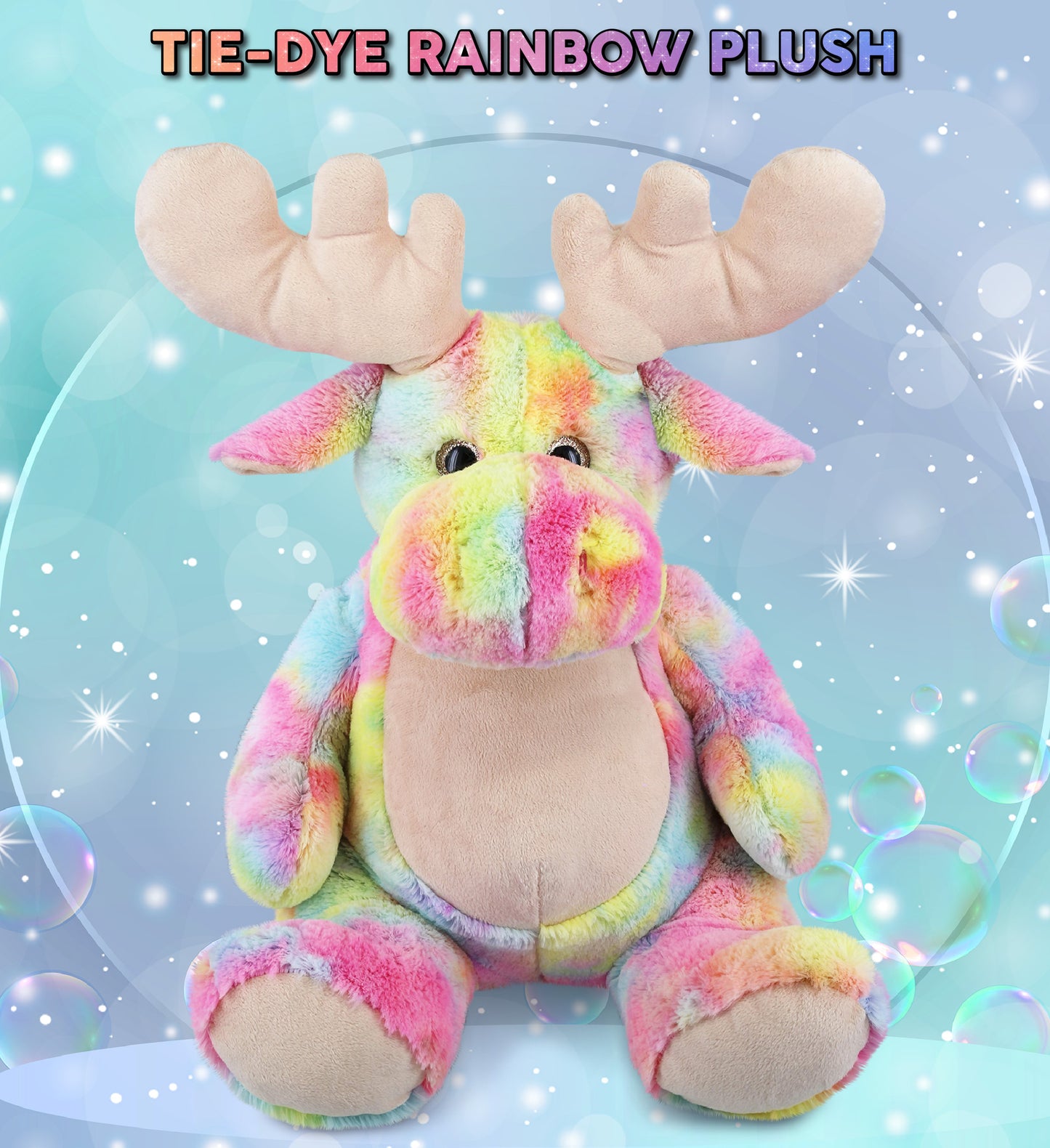 SUPER-SOFT PLUSH - RAINBOW MOOSE XL 15"