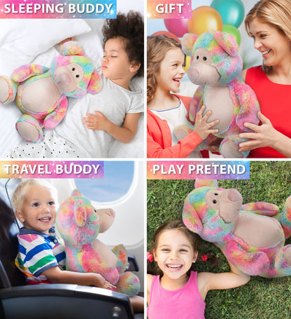 SUPER-SOFT PLUSH - RAINBOW BEAR XL 17"