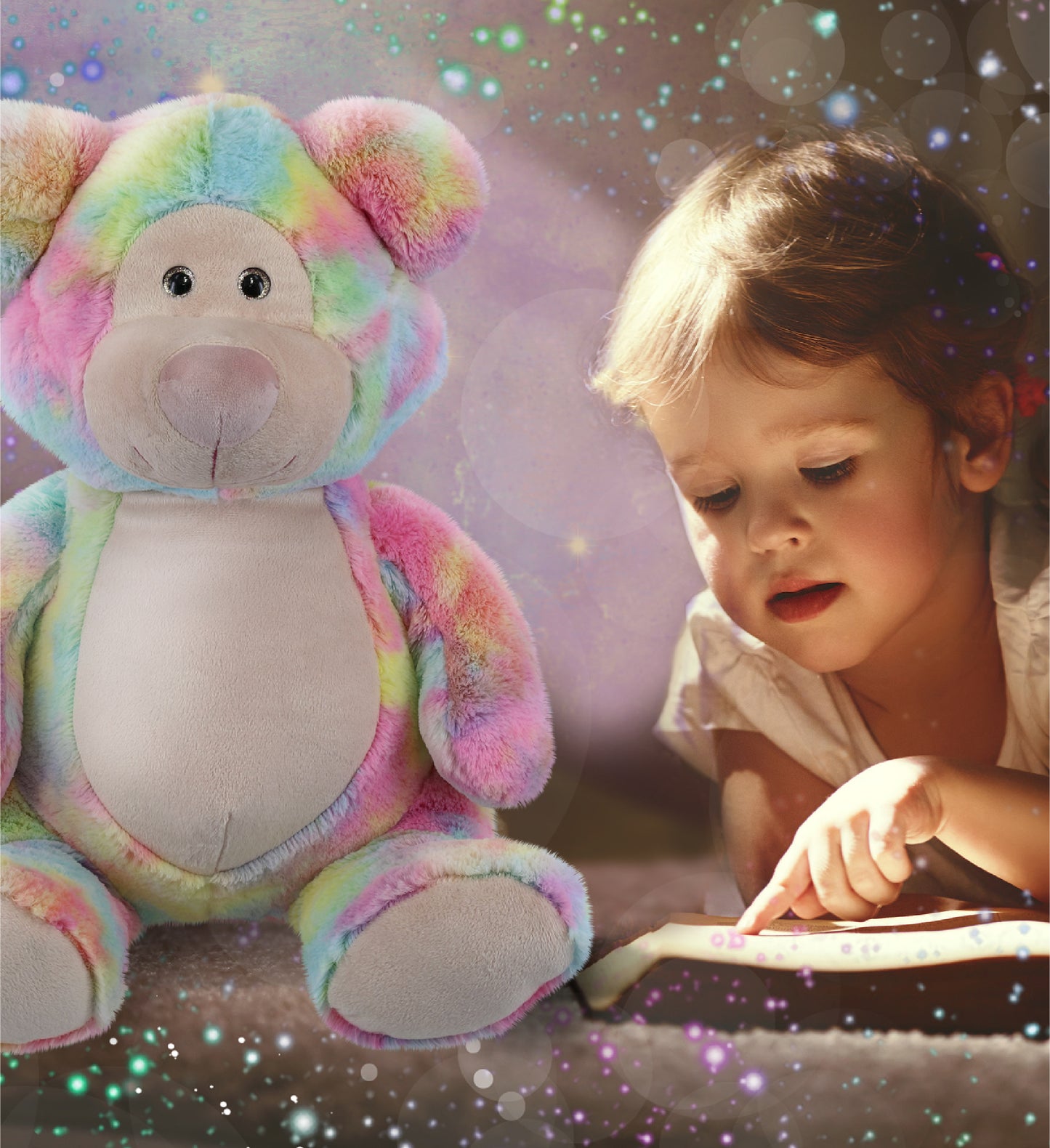 SUPER-SOFT PLUSH - RAINBOW BEAR XL 17"