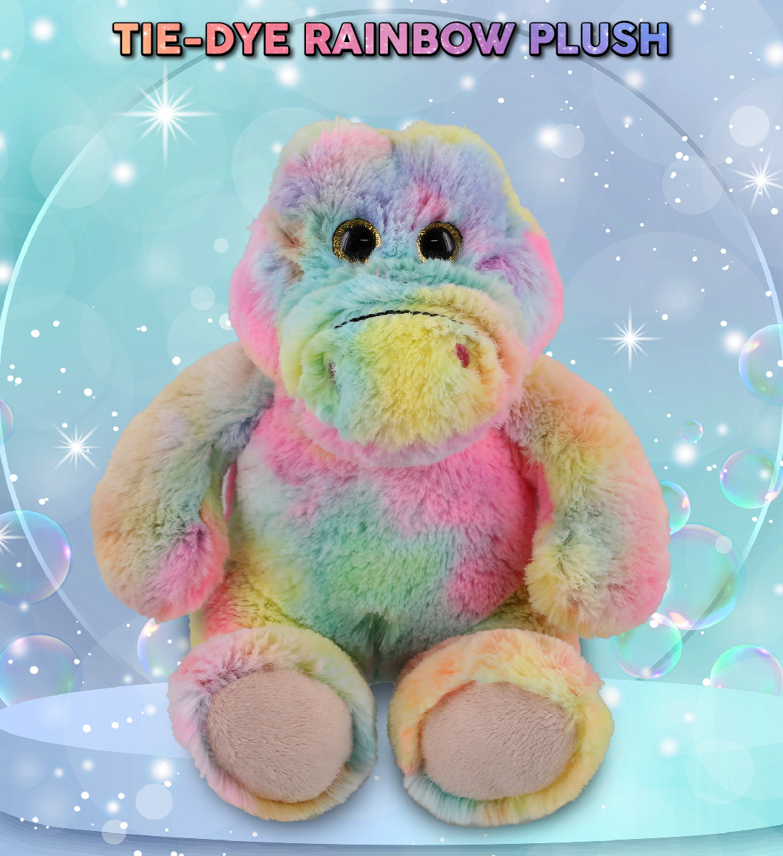 SUPER-SOFT PLUSH - RAINBOW SITTING ALLIGATOR 8"
