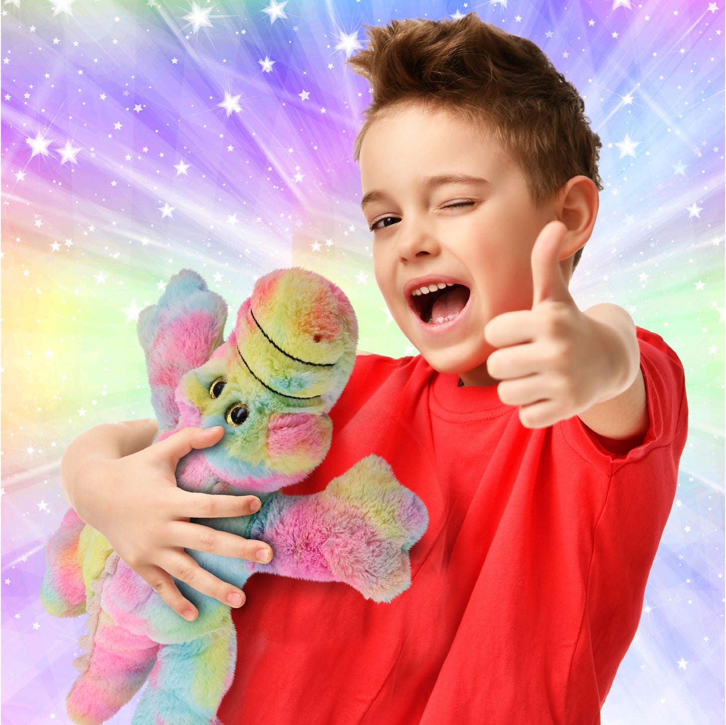 SUPER-SOFT PLUSH - RAINBOW ALLIGATOR LARGE 17"
