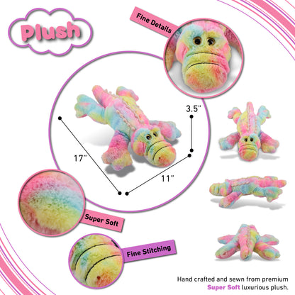 SUPER-SOFT PLUSH - RAINBOW ALLIGATOR LARGE 17"