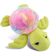 SUPER-SOFT PLUSH - RAINBOW GREEN SEA TURTLE 10"