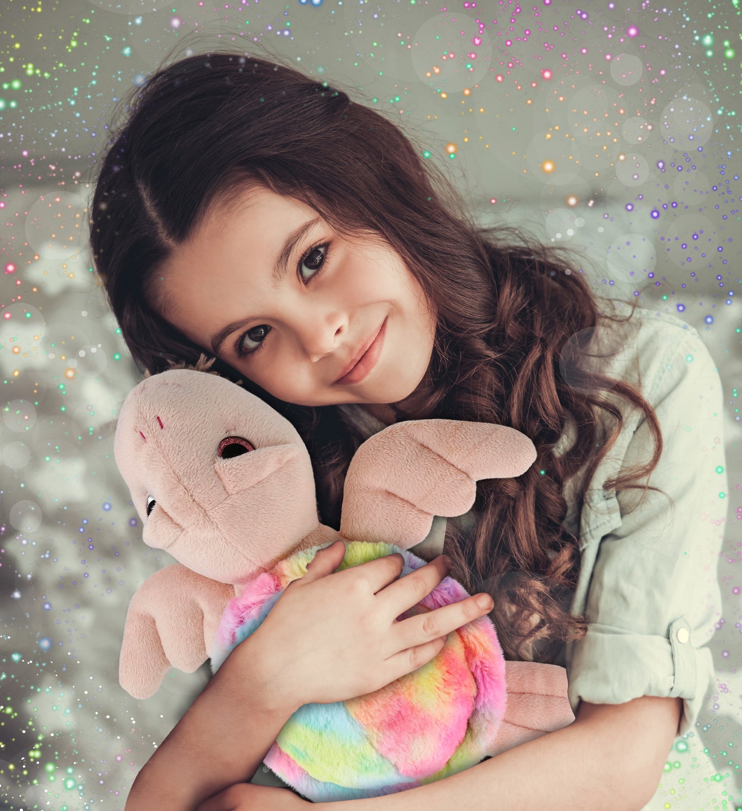 SUPER-SOFT PLUSH - RAINBOW PINK SEA TURTLE 10"
