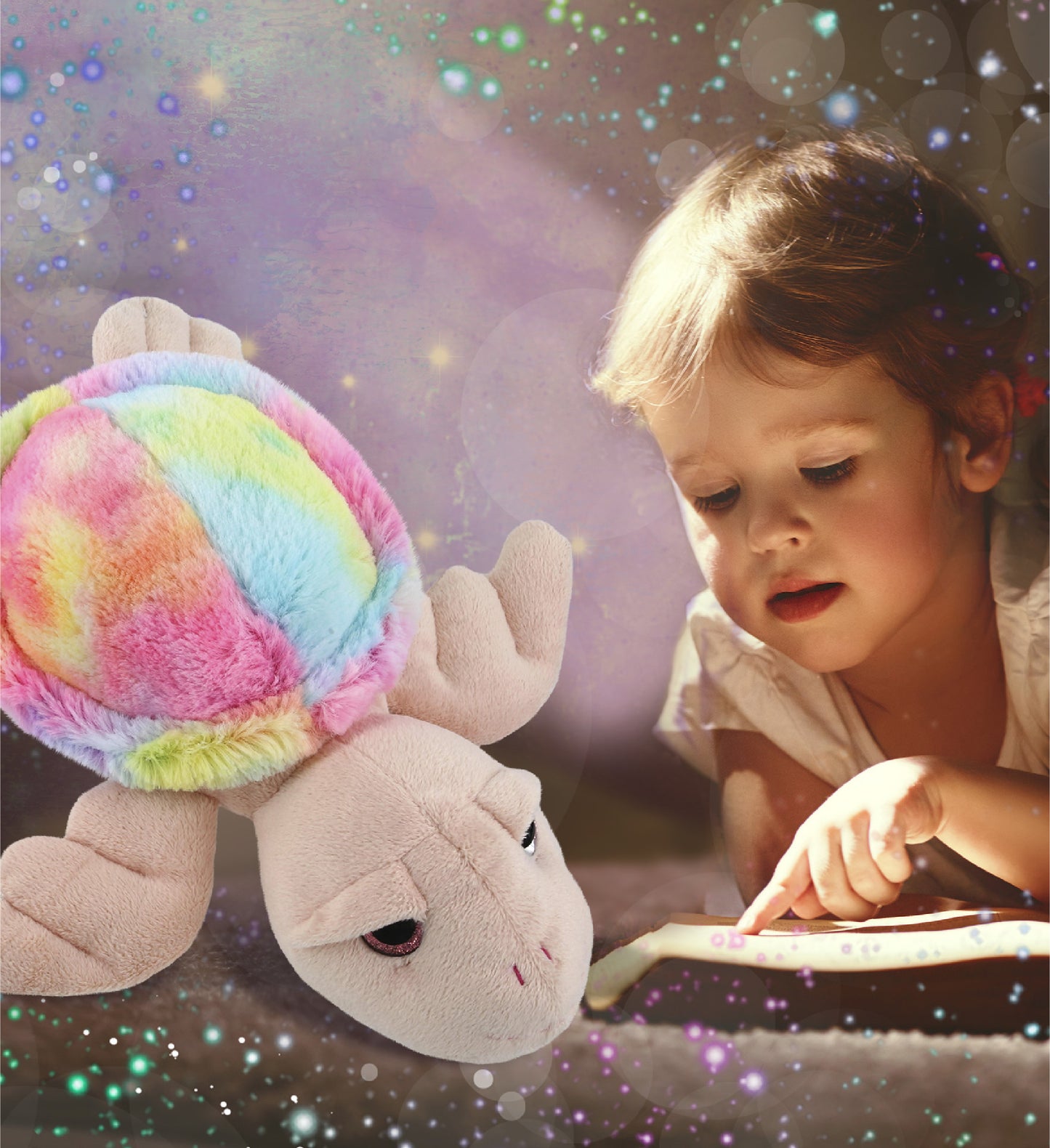 SUPER-SOFT PLUSH - RAINBOW PINK SEA TURTLE 10"