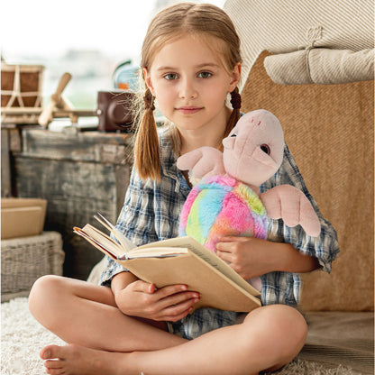 SUPER-SOFT PLUSH - RAINBOW PINK SEA TURTLE 10"