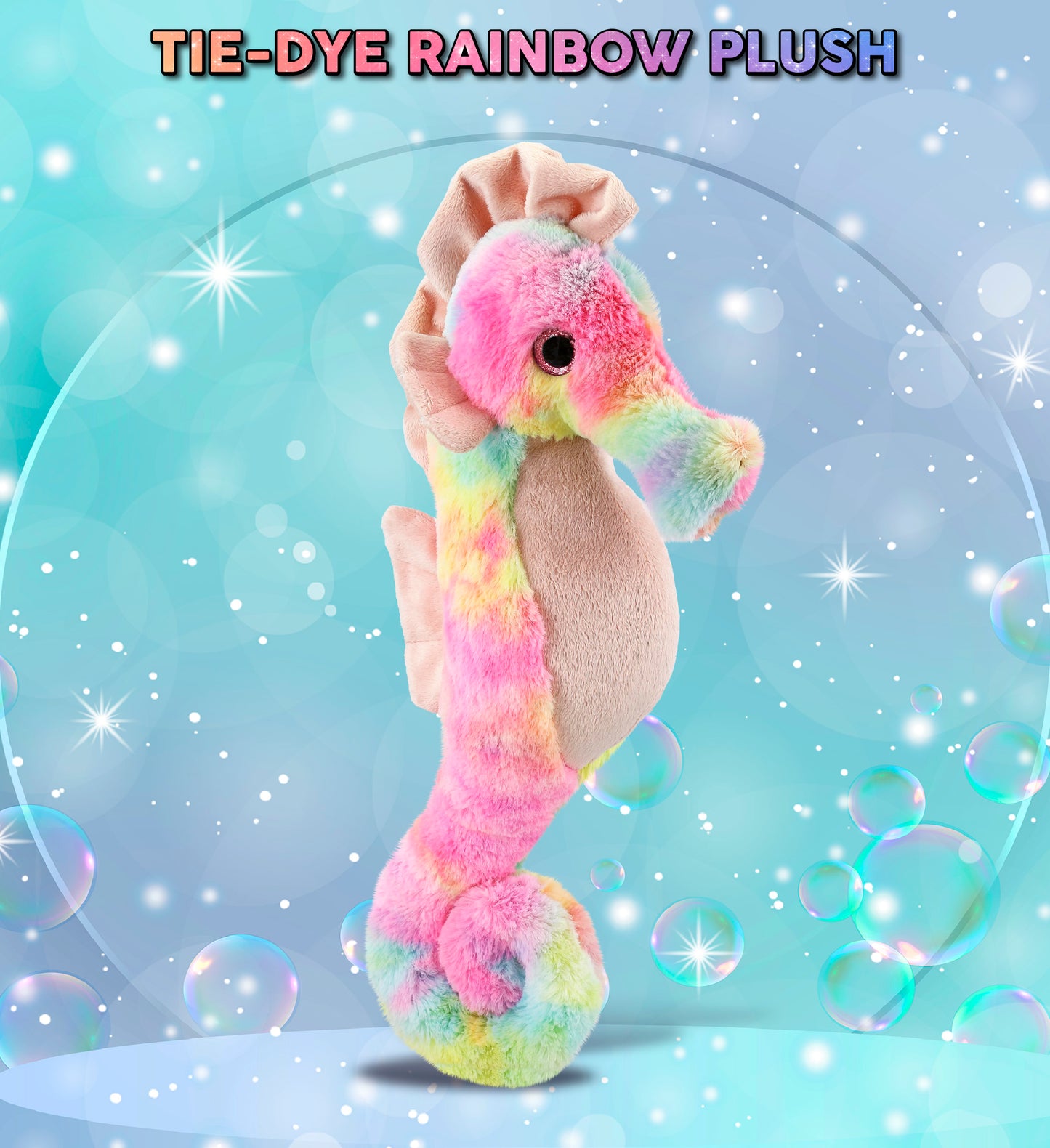 SUPER-SOFT PLUSH - RAINBOW SEAHORSE 15"