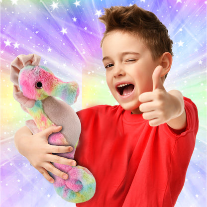 SUPER-SOFT PLUSH - RAINBOW SEAHORSE 15"