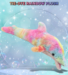 SUPER-SOFT PLUSH - RAINBOW DOLPHIN SMALL 14"