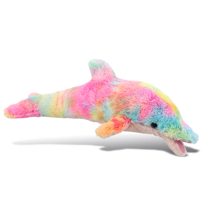 SUPER-SOFT PLUSH - RAINBOW DOLPHIN SMALL 14"