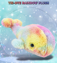 SUPER-SOFT PLUSH - RAINBOW WHALE SMALL 7"