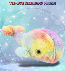 SUPER-SOFT PLUSH - RAINBOW WHALE LARGE 9"