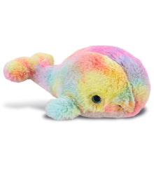 SUPER-SOFT PLUSH - RAINBOW WHALE LARGE 9"