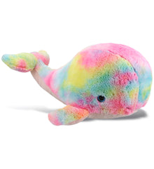 SUPER-SOFT PLUSH - RAINBOW WHALE XL 15"
