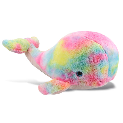 SUPER-SOFT PLUSH - RAINBOW WHALE XL 15"