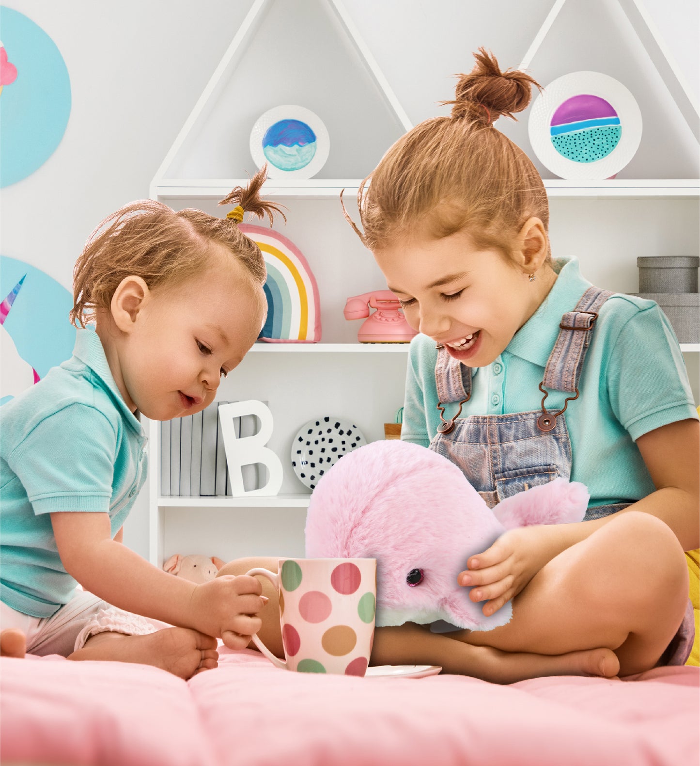 SUPER-SOFT PLUSH - PINK WHALE SMALL 7"