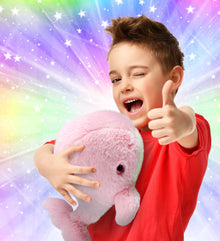 SUPER-SOFT PLUSH - PINK WHALE LARGE 13"