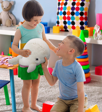 SUPER-SOFT PLUSH - WHITE WHALE LARGE 13"