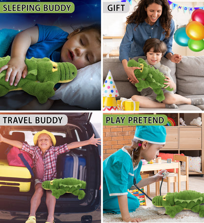 SUPER-SOFT PLUSH - GREEN ALLIGATOR SMALL 14"