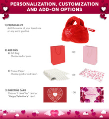 PLUSH HANDBAG - I LOVE YOU RED HEART