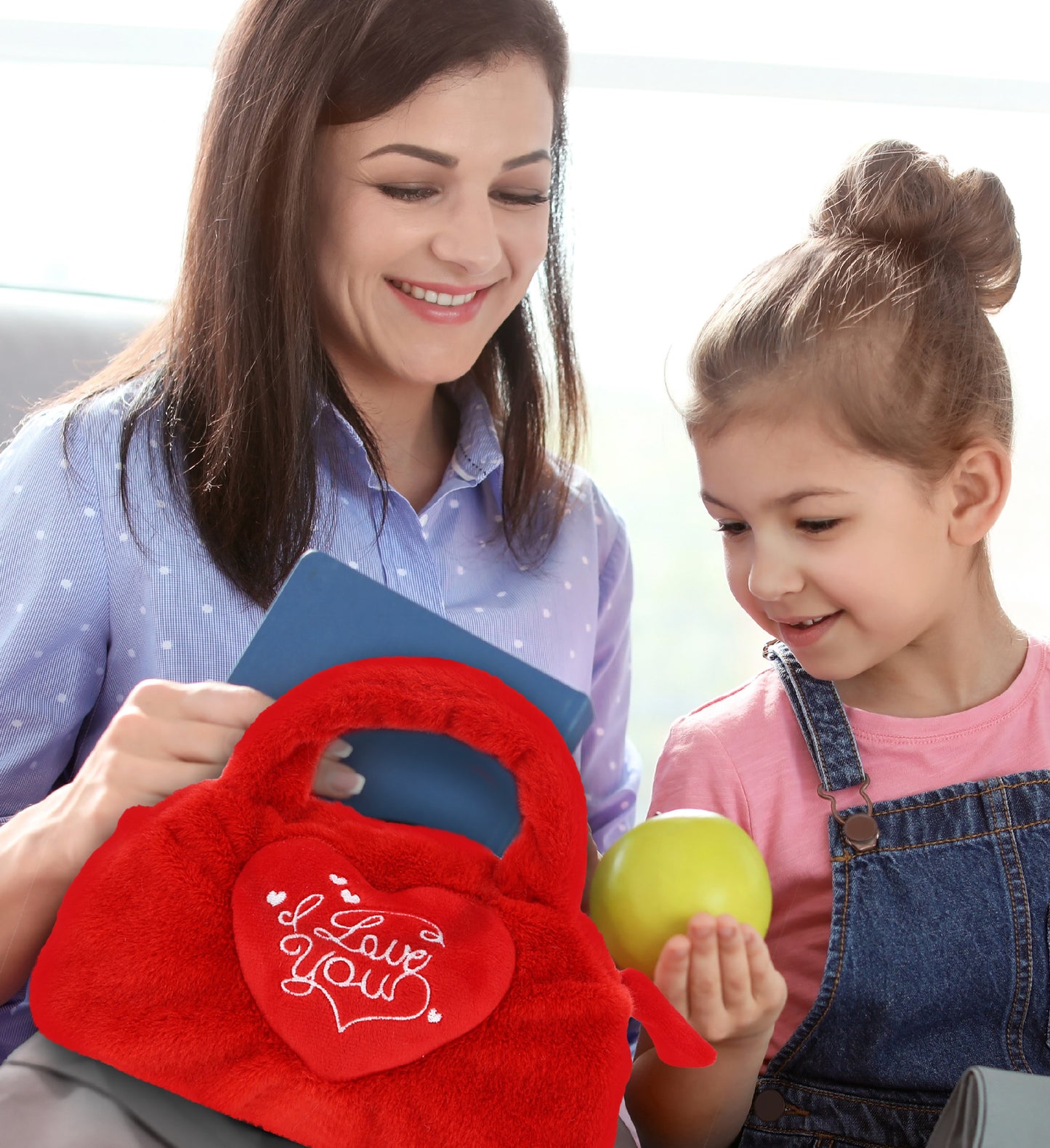 PLUSH HANDBAG - I LOVE YOU RED HEART