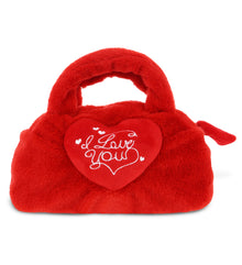 PLUSH HANDBAG - I LOVE YOU RED HEART