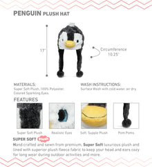 SUPER SOFT PLUSH HAT - PENGUIN
