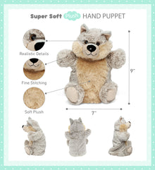 SUPER SOFT PLUSH HAND PUPPET - WOLF