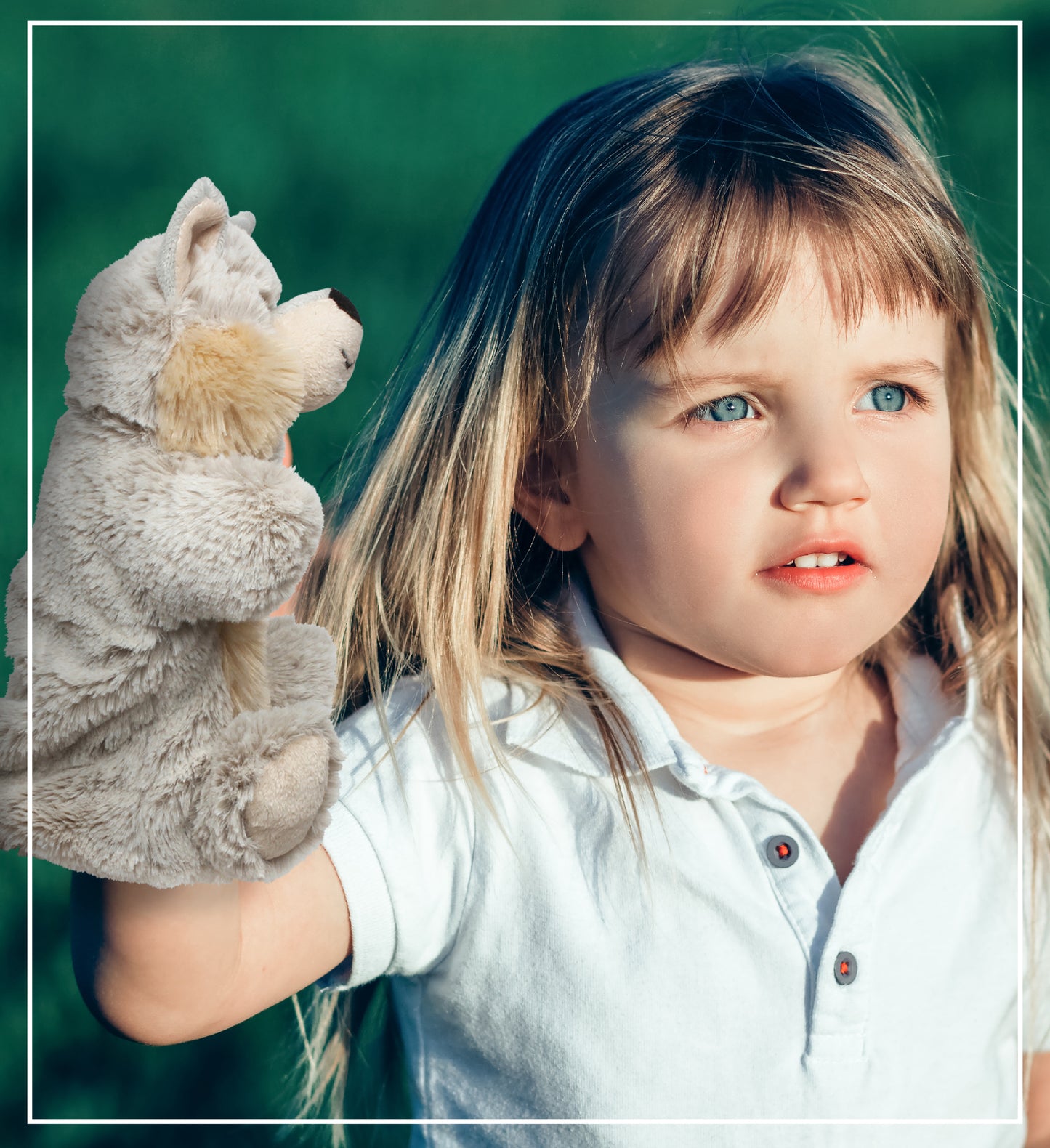 SUPER SOFT PLUSH HAND PUPPET - WOLF