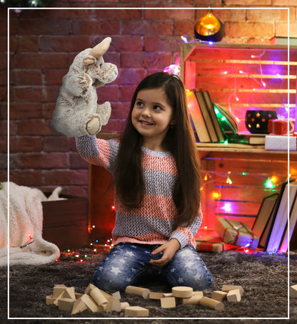 SUPER SOFT PLUSH HAND PUPPET - MOOSE