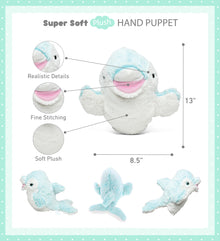 SUPER SOFT PLUSH HAND PUPPET - DOLPHIN