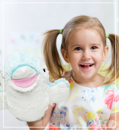 SUPER SOFT PLUSH HAND PUPPET - DOLPHIN