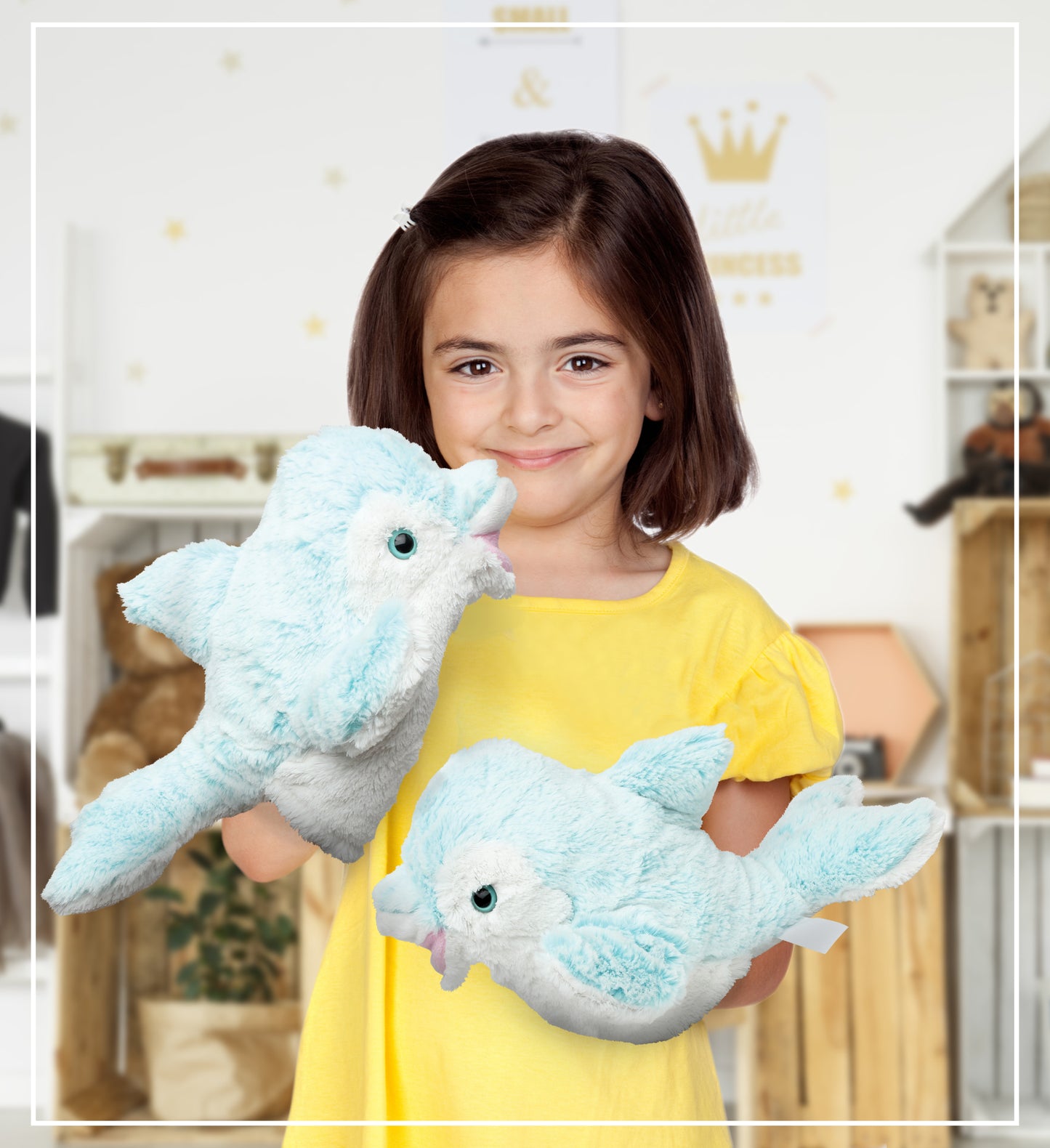 SUPER SOFT PLUSH HAND PUPPET - DOLPHIN