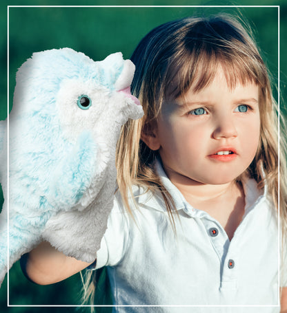 SUPER SOFT PLUSH HAND PUPPET - DOLPHIN