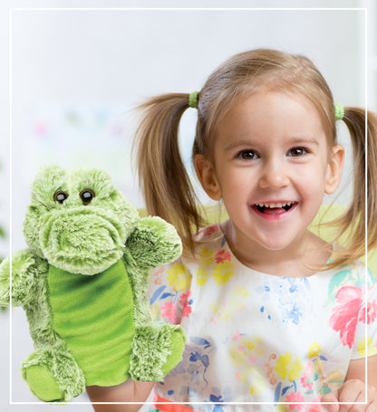 SUPER SOFT PLUSH HAND PUPPET - ALLIGATOR