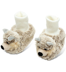 SUPER SOFT PLUSH BABY SHOES - WOLF