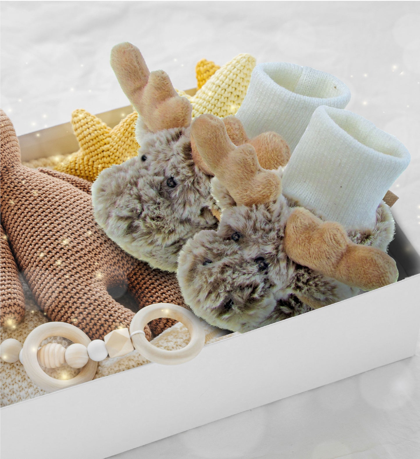 SUPER SOFT PLUSH BABY SHOES - MOOSE
