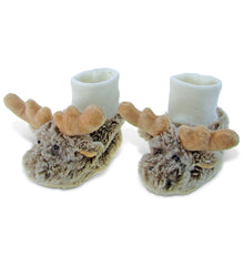 SUPER SOFT PLUSH BABY SHOES - MOOSE