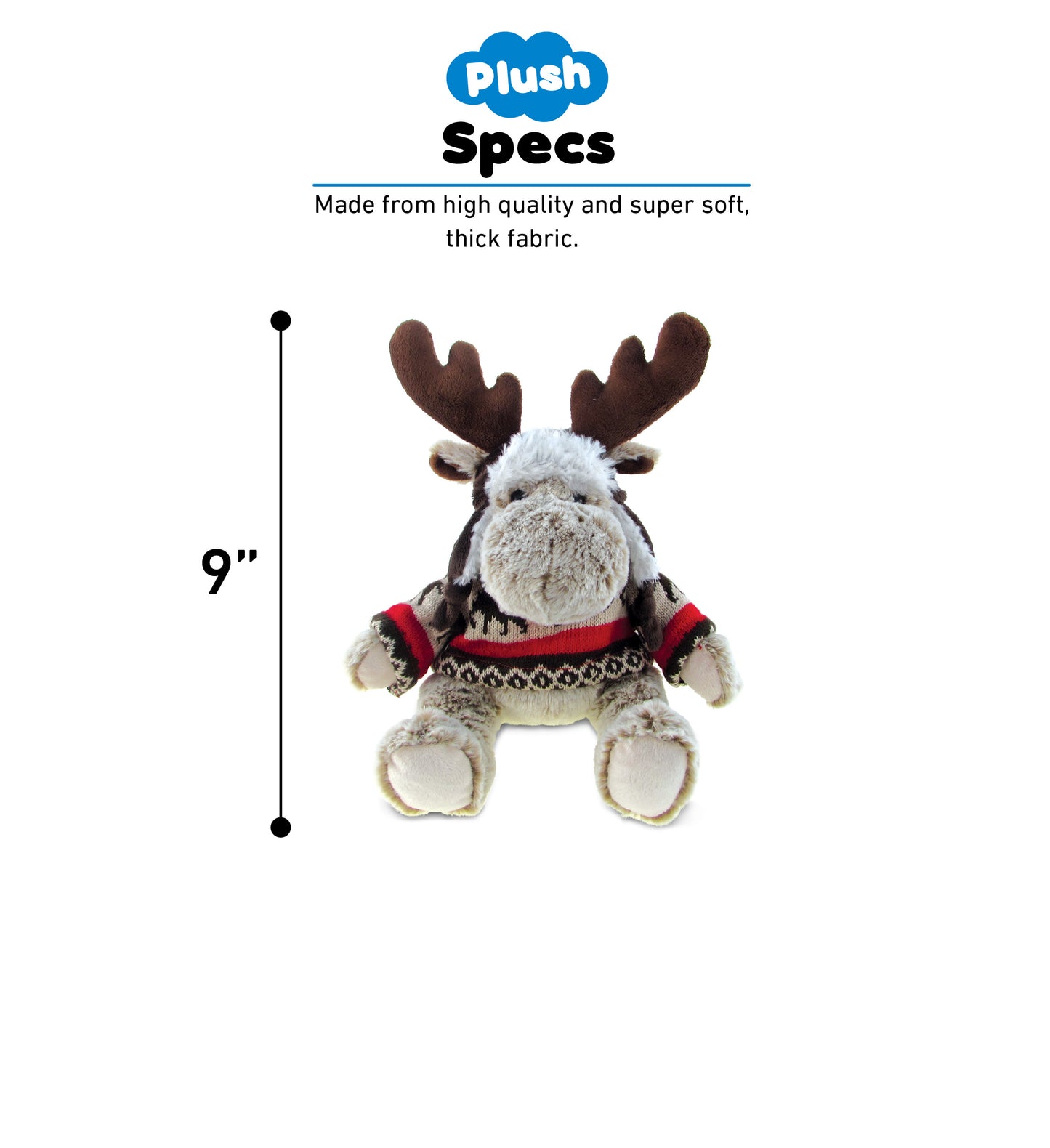 SUPER SOFT PLUSH WITH CLOTHES - MOOSE