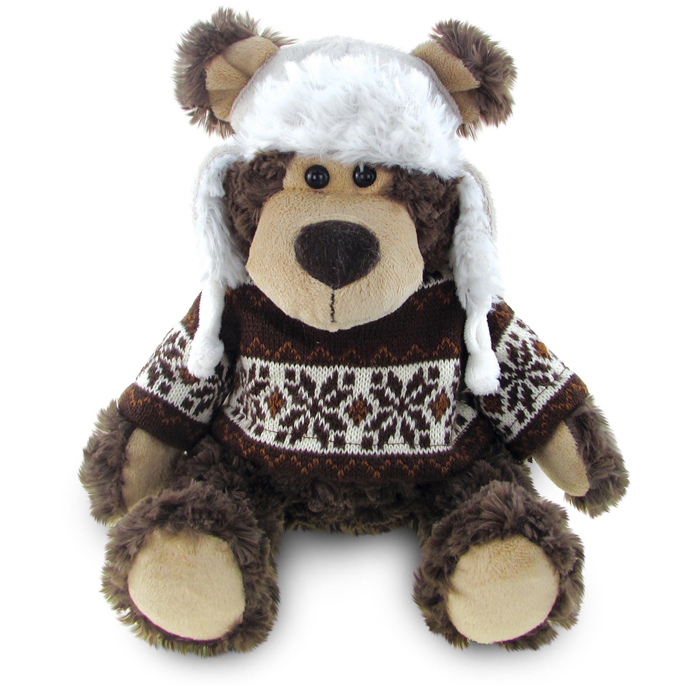 SUPER SOFT PLUSH WITH CLOTHES - GRIZZLY BEAR