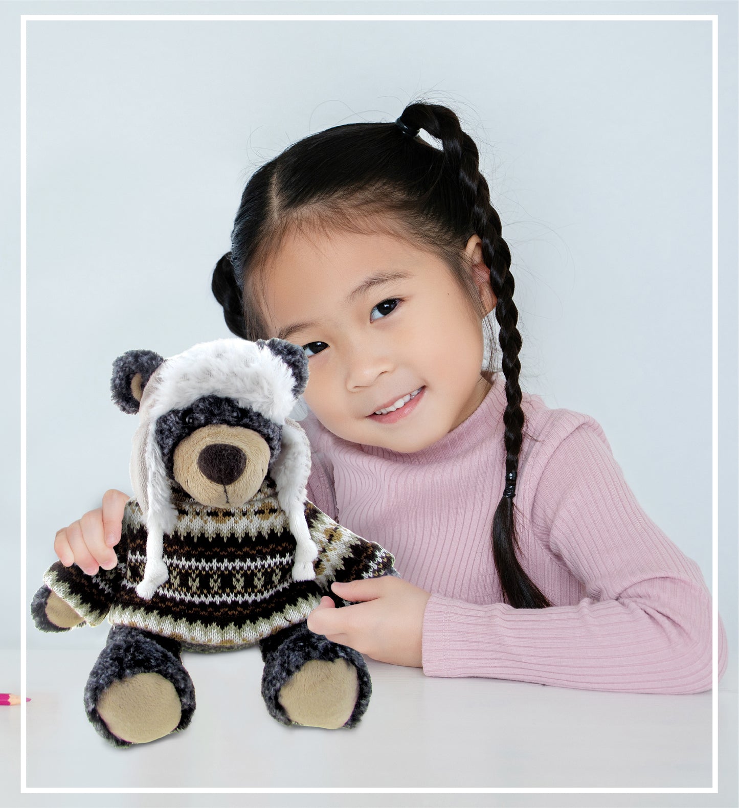 SUPER SOFT PLUSH WITH CLOTHES - BLACK BEAR