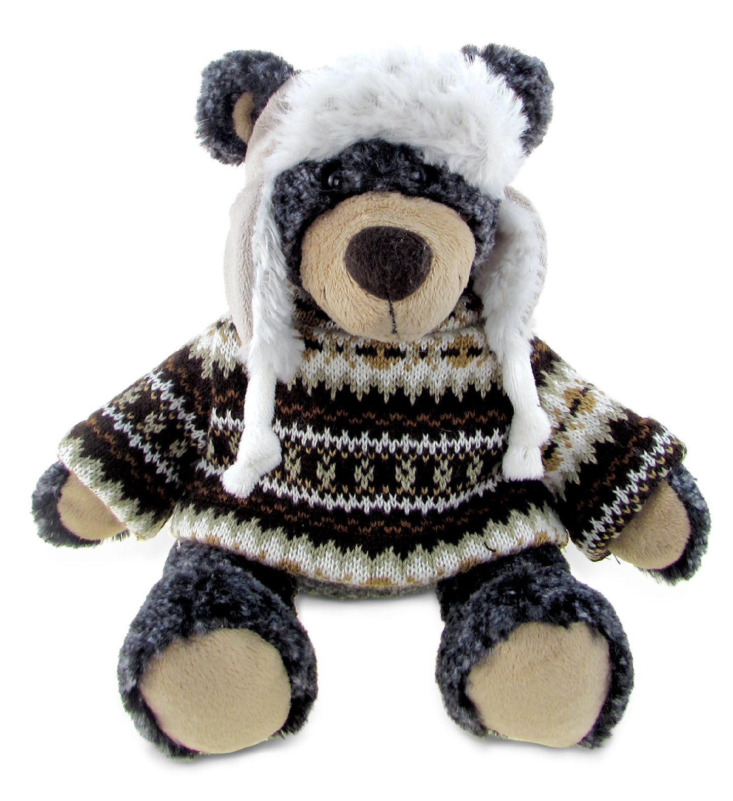 SUPER SOFT PLUSH WITH CLOTHES - BLACK BEAR