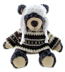 SUPER SOFT PLUSH WITH CLOTHES - BLACK BEAR
