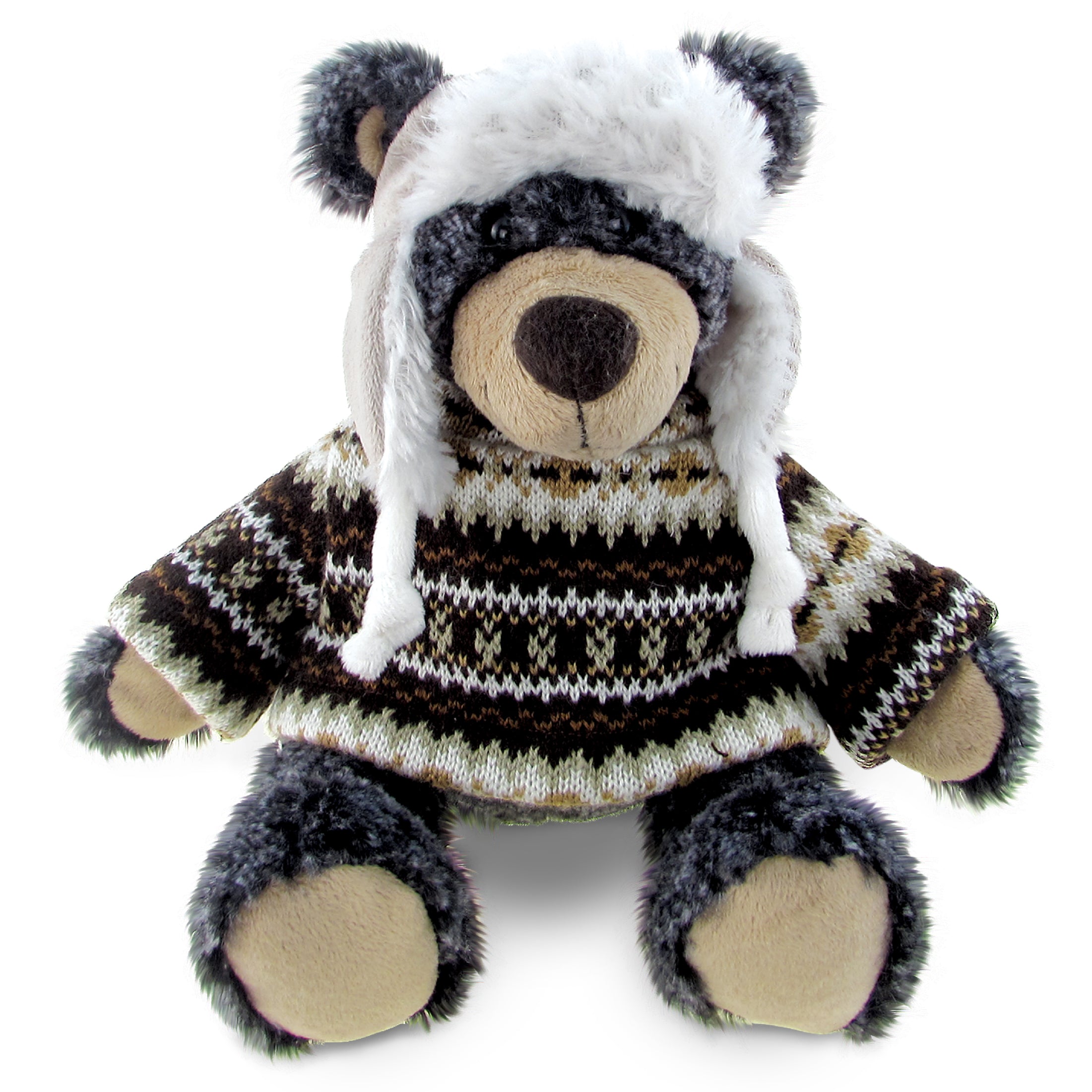 SUPER SOFT PLUSH WITH CLOTHES - BLACK BEAR