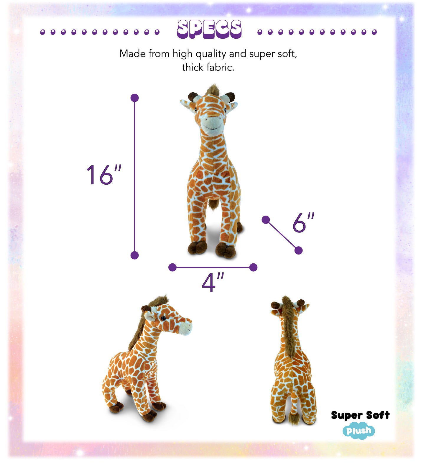 SUPER SOFT PLUSH - WILD LARGE GIRAFFE