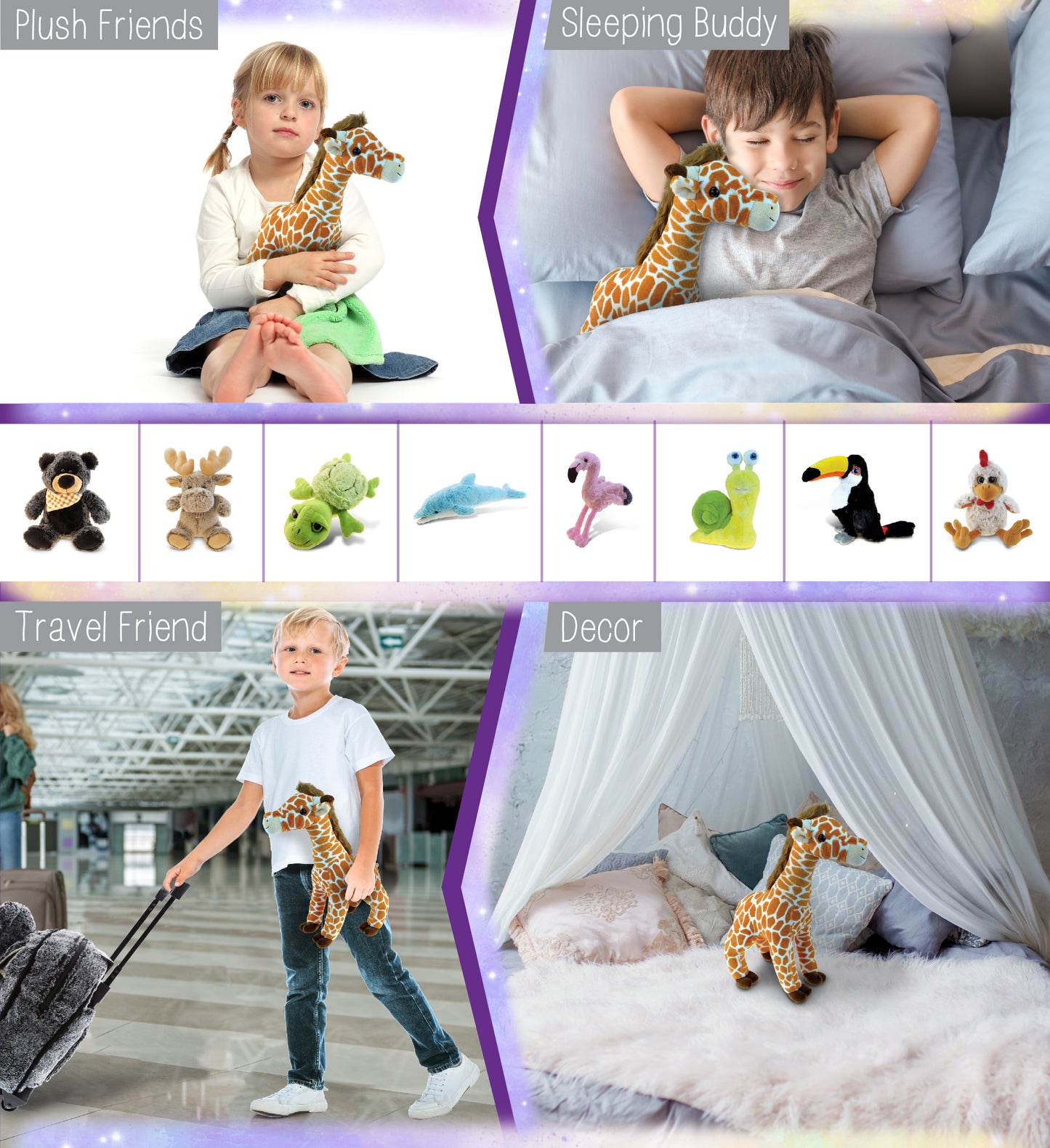 SUPER SOFT PLUSH - WILD LARGE GIRAFFE
